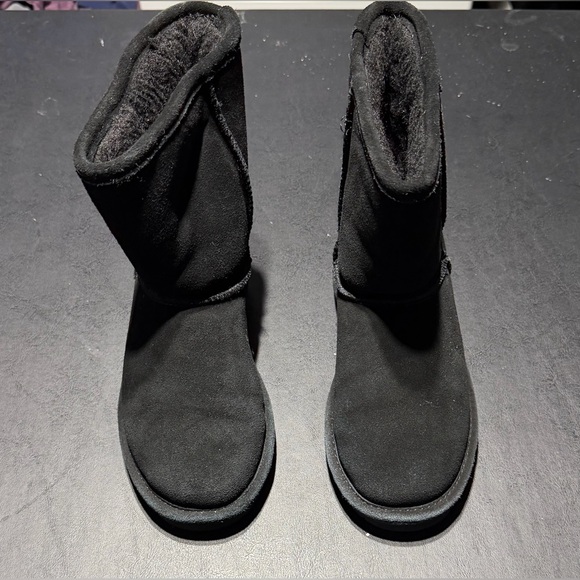 BearPaw Other - Girls Size 3 Bear Paw Black Fuzzy Boots Like New